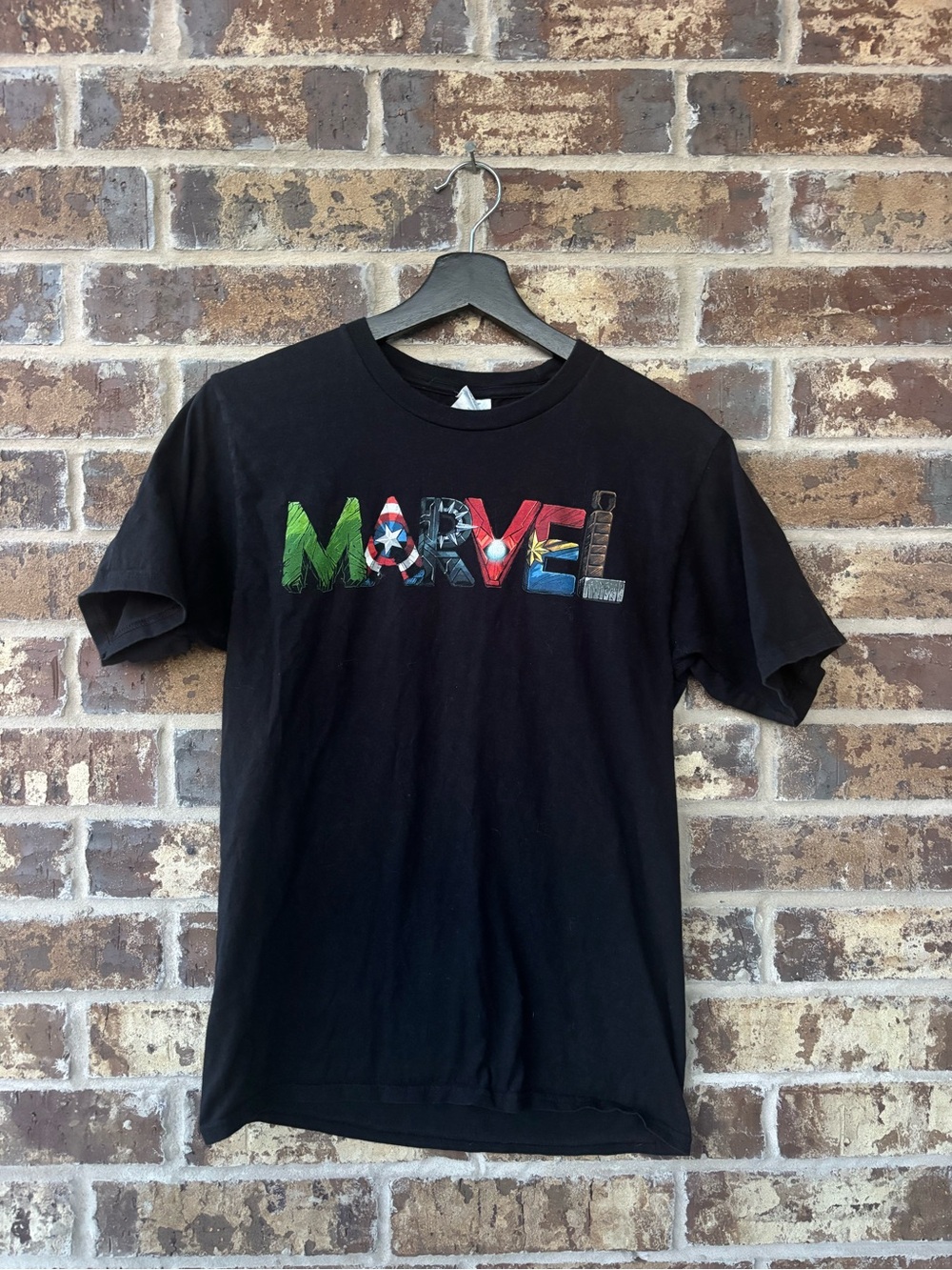 Marvel Avengers Graphic T Shirt Black 100% Cotton